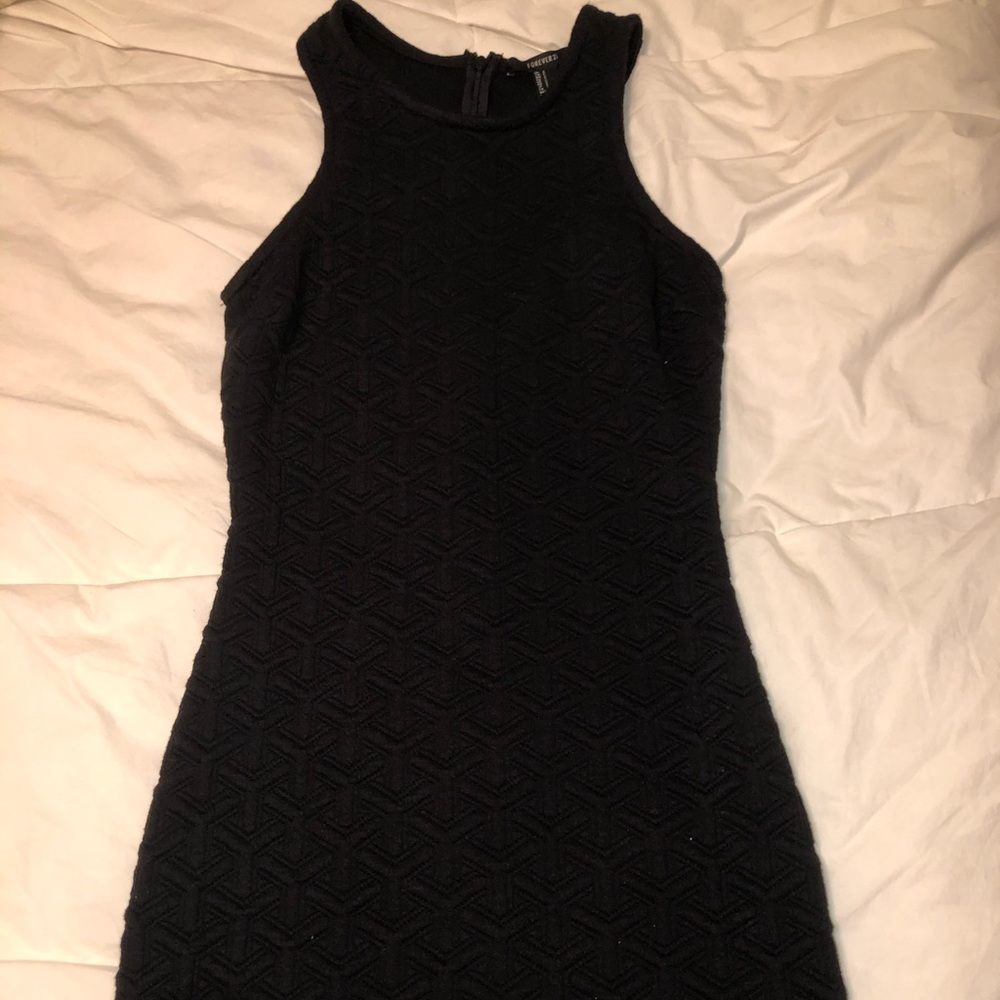 Halter bodycon black dress